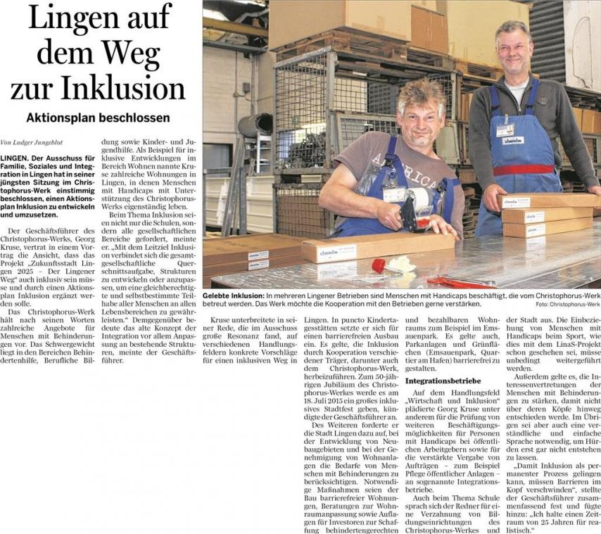 Lingen auf dem Weg zur Inklusion/ LT,18.03.2014